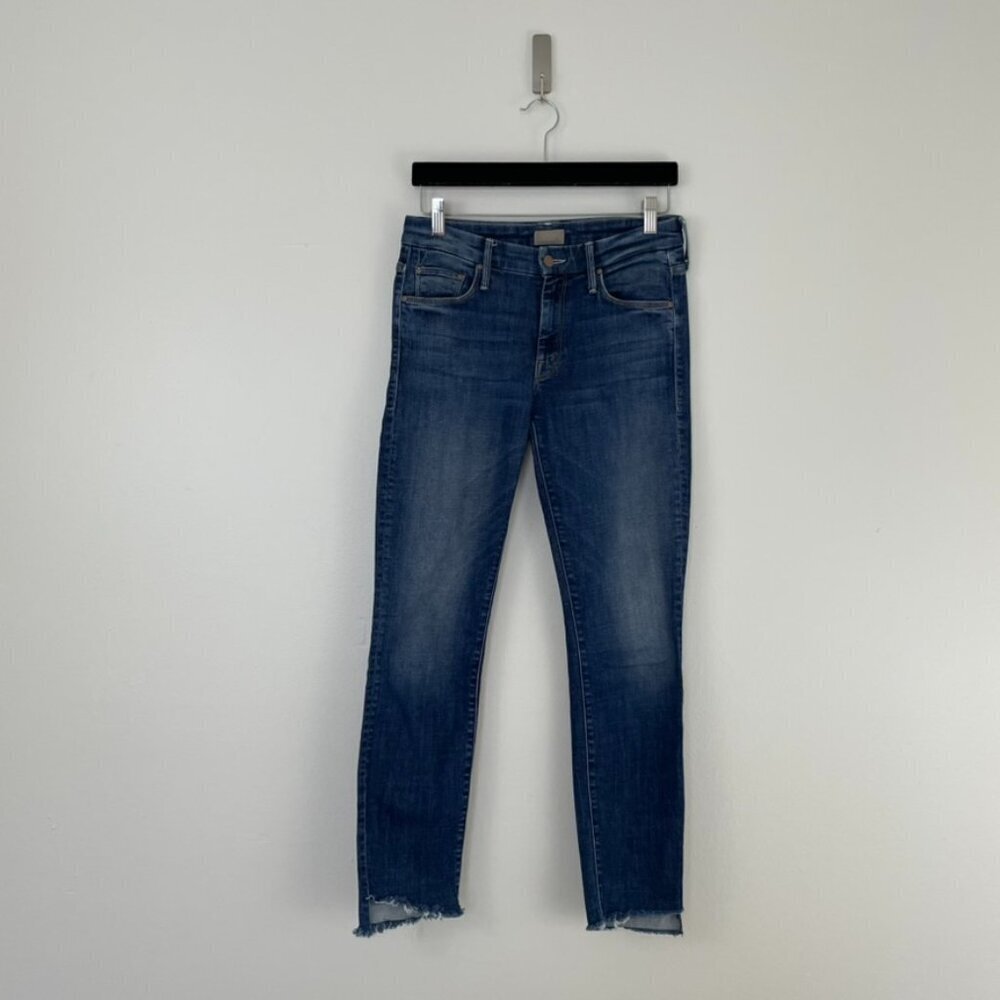 Mother The Looker Ankle Step Fray Jeans in Can't Leave It Alone Size 25